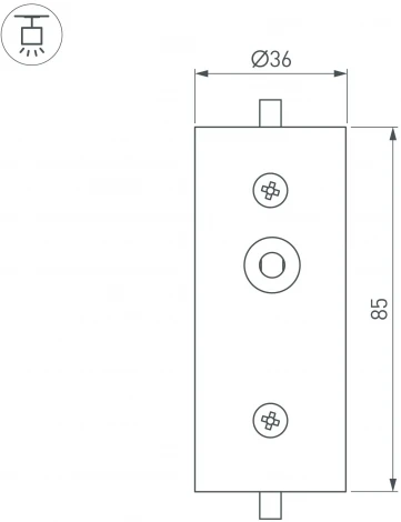 Соединитель профиля ROUND-D36-360-180 BLACK (Arlight, Металл) 050536