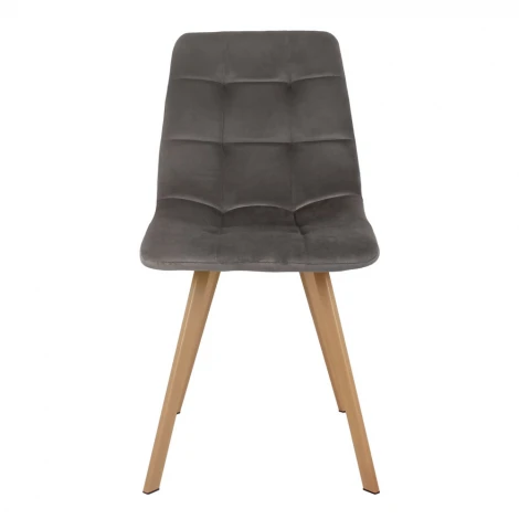 Стул Easy серый с ножками под дерево