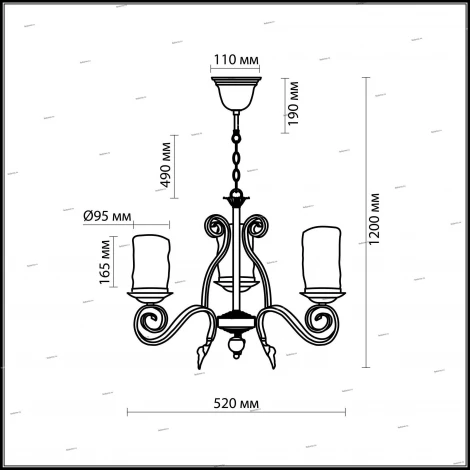 Подвесная люстра Odeon Light Bosta 2438/3