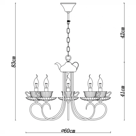 Подвесная люстра Arte Lamp Tet-a-tet A1750LM-5AB