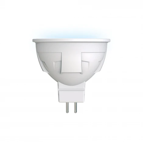 Лампочка светодиодная полусфера белая GU5.3 6W 4000K Uniel LED-JCDR 6W/NW/GU5.3/FR PLP01WH