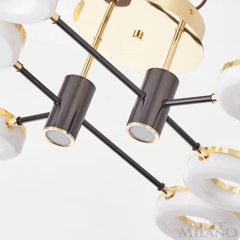 Потолочная люстра на штанге Arte Milano 271399/6 BK/GD (LED, 220V)