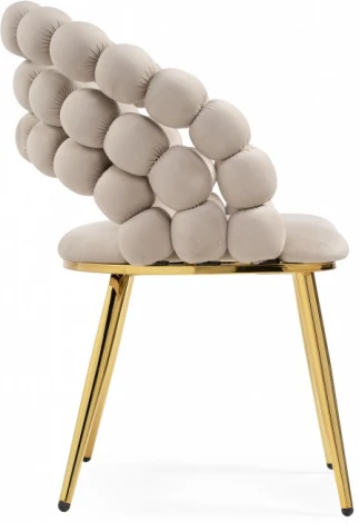 Стул на металлокаркасе Woodville Ball beige / gold