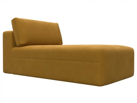 Модуль канапе Лига-060 НПБ (ЛДСП,Брус,Фанера,Велюр/Желтый) Лига Диванов 129564