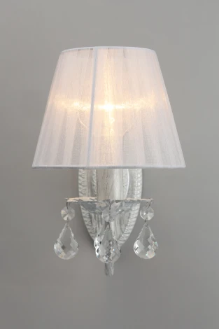 Бра настенное Bantine OML-53211-01 (220V, хрусталь, подвески, круглые)