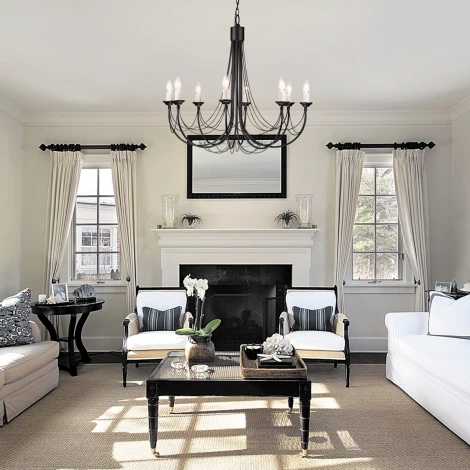 Подвесная люстра Elstead Carisbrooke CB8-BLACK