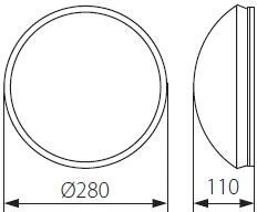 Потолочный светильник круглый Kanlux PIRES 8811 (220V, круглые, IP44)