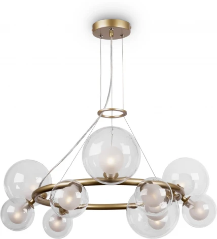 Подвесная люстра Freya Duo FR5139PL-10MG (220V, на тросе, шарики, молекулы)