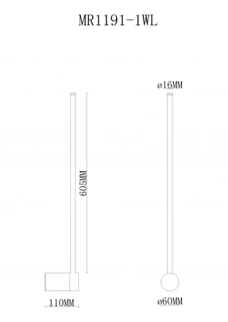 Настенный светильник MyFar Sunn MR1191-1WL (LED, 220V)