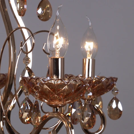 Подвесная люстра Reluce 02315-0.4-05 FGD+GC (220V, на цепи, подсвечник, свеча)