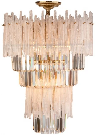 Подвесная большая люстра каскадная Glacier L05012.92 (220V, хрусталь, на цепи)
