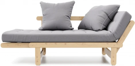 Кушетка Arsko Сламбер сосна серый велюр