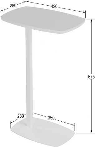 Придиванный стол Калифорния ДЕЙ колор Белый