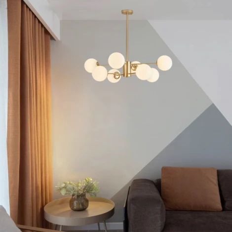 Потолочная люстра на штанге Roundi Brass L8 By ImperiumLoft Roundi01 (220V)