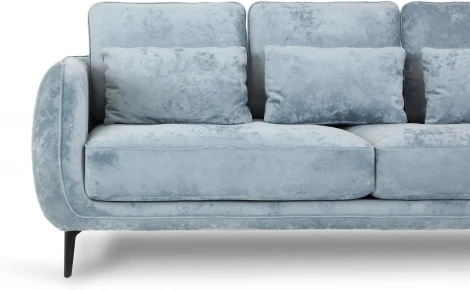 Диван Amsterdam трехместный ОГОГО (арт.785935), (Ткань,Велюр/Голубой)