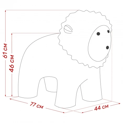 Пуф Leset Leo (Березовая фанера,ДСП,Микровелюр,Искусственный мех) арт.2500000172335