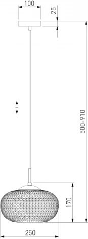 Подвесной светильник Eurosvet Gem 50262/1 прозрачный (220V, на проводе)