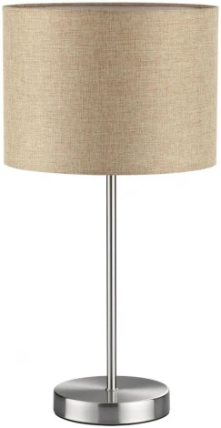 Настольная лампа Lumion Nikki 8250/1T никель/бежевый, металл/текстиль Е27 60W 220V (выключатель, круглые)
