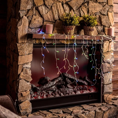 Бахрома светодиодная с эффектом мерцания, 10м. соединяемая, 480 светодиодов, разноцветный свет Uniel ULD-B10005-480/TTK MULTI IP44