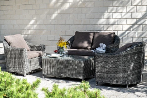 Кресло из искусственного ротанга, цвет графит 4SIS Кон Панна YH-C1808W graphite