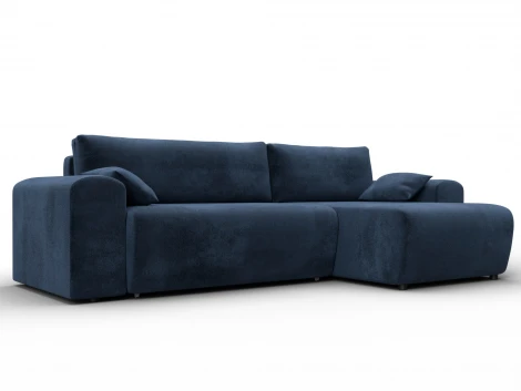 Диван угловой Лига-099 угол универсальный (ДВП,ДСП,ЛДСП,Брус,Фанера/Пластик/Велюр/Синий) Лига Диванов 132585