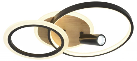 Потолочная люстра светодиодная с пультом ЭРА Rondo CLL-1-85-RC BK