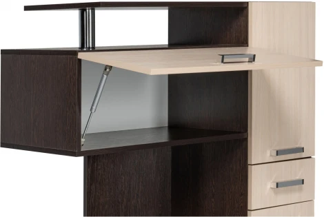 Стол компьютерный Woodville Джаз-17 левый венге / дуб молочный 318948