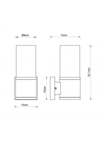 Настенный светильник уличный Globo Nina 32409