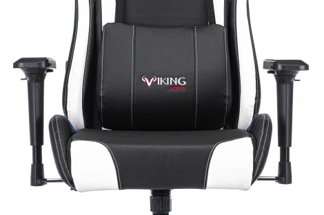 Кресло игровое Zombie VIKING TANK черный/синий/белый эко.кожа с подголов. крестовина металл