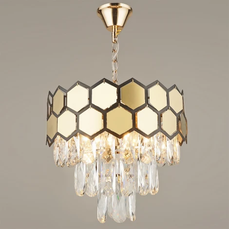 Подвесная люстра хрустальная Reluce 01952-0.4-06 FGD (220V, на цепи)