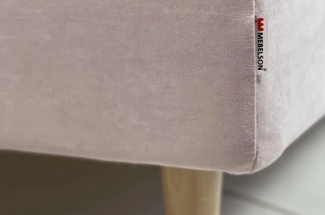 Кровать с основанием Лео 120х200 см Mebelson (ДСП,Дерево,Велюр/Розовый,Графит) арт.KM1.2-19.2348