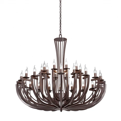 Подвесная большая люстра Vitaluce V3295-7/20+10 (220V, на цепи, свеча, круглые)