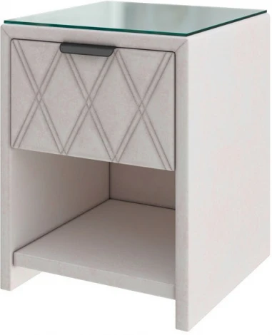 PROxSON Тумба Side (Ткань: Велюр Teddy Жемчужный) 44x45