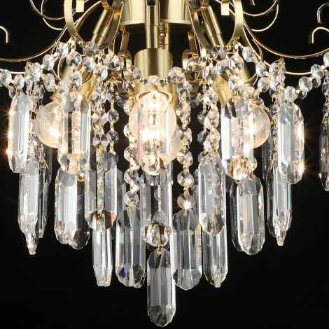 Подвесная люстра хрустальная Reluce 02586-0.4-04 COP (220V, на цепи)