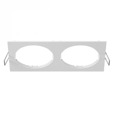 Рамка для двух встраиваемых светильников Lightstar Intero, прямоугольник, белый