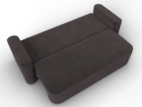 Диван прямой Лига-118 НПБ (ДСП,ЛДСП,Брус,Фанера,Велюр/Коричневый) Лига Диванов 137076