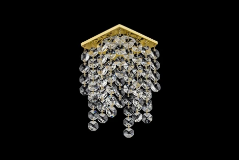Встраиваемый светильник хрустальный Dio D'Arte Tayo Gold GU10.5.14.8x8.124 G