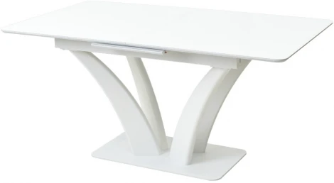 Стол ФРЕЯ 160 БЕЛЫЙ, стекло/ БЕЛЫЙ