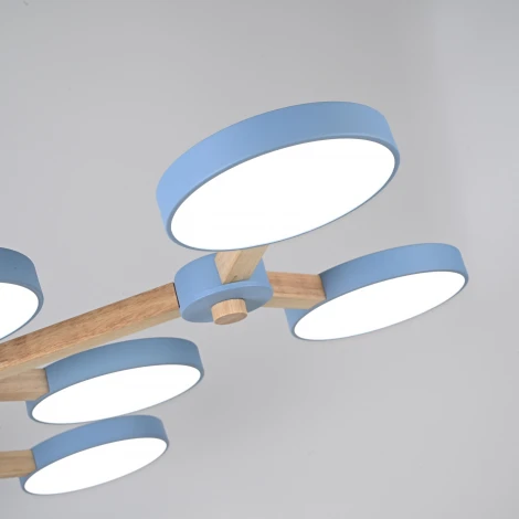 Потолочная люстра на штанге LED TURNA Голубой ImperiumLoft Turna-X01 (178302-26, Умный дом, WiFi, голосовое управление)