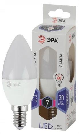 Лампочка светодиодная E14 7W ЭРА LED B35-7W-860-E14