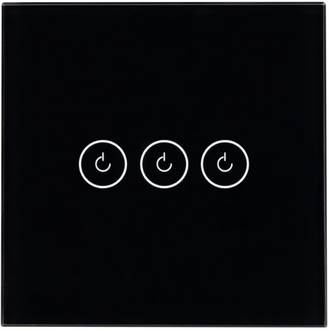 Выключатель сенсорный SWT-OMALI-S03-ZB-BK (250V, 10A, Zigbee) (Arlight, Стекло) 050046