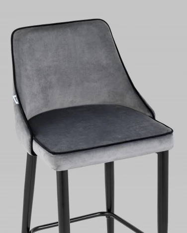 Стул полубарный Stool Group Коби велюр серый УТ000025305