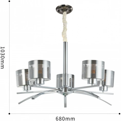 Подвесная люстра Arte Milano Neapolis-78207 278207/5 Ni (220V, на цепи)