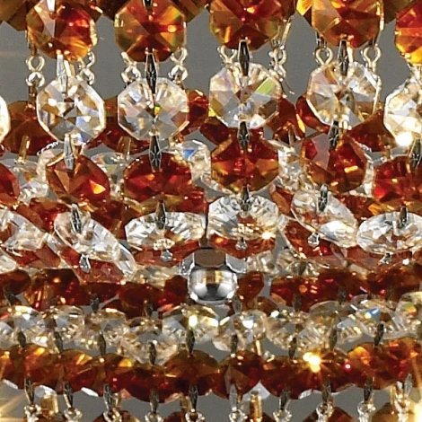 Потолочный светильник N-Light 2483 2483/12 chrome, amber and white crystal