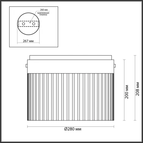 Потолочный светильник Odeon Light Pillari 5047/24LC черный/светл.янтарный/металл/стекло LED 24W 4000К 2715Лм