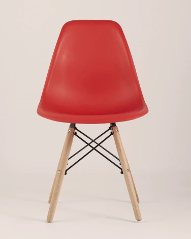 Стул Eames Style DSW красный x4 (разборный каркас) Stool Group арт.УТ000037607
