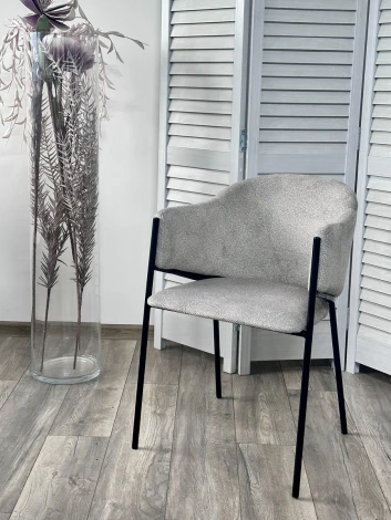 Стул ДИЛЛ, цвет Lana 80 серый, ткань / черный каркас M-City 64486