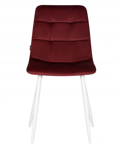 Стул обеденный CHILLY (Бордовый Holland 47, основание белое)