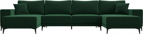 Диван П-образный Льюес (Зеленый/Велюр) Лига Диванов арт.122411