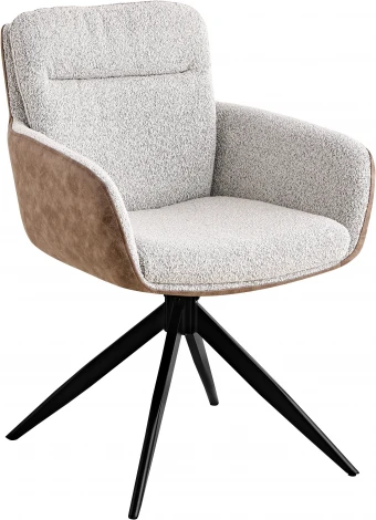 Стул обеденный Waldo светло-серый c бежевой экокожей Stool Group арт.УТ000039270